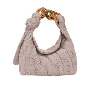 NWT JW ANDERSON Small Chain Woven Hobo Bag Taupe